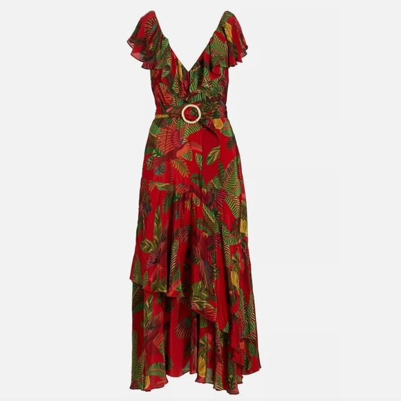 FARM Rio Red Forest Birds Maxi Dress - Picture 7 of 15